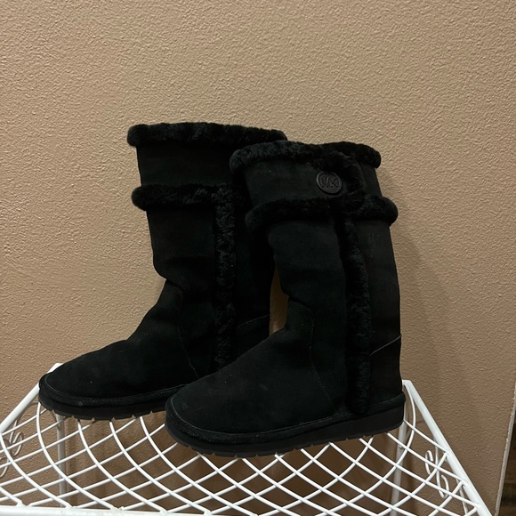 Michael Kors Black Suede Boots - Picture 1 of 4